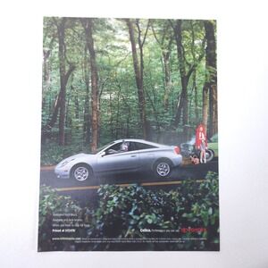 Toyota Celica Print Ad 90s Automotive Magazine Y2K Red Riding Hood Advertising